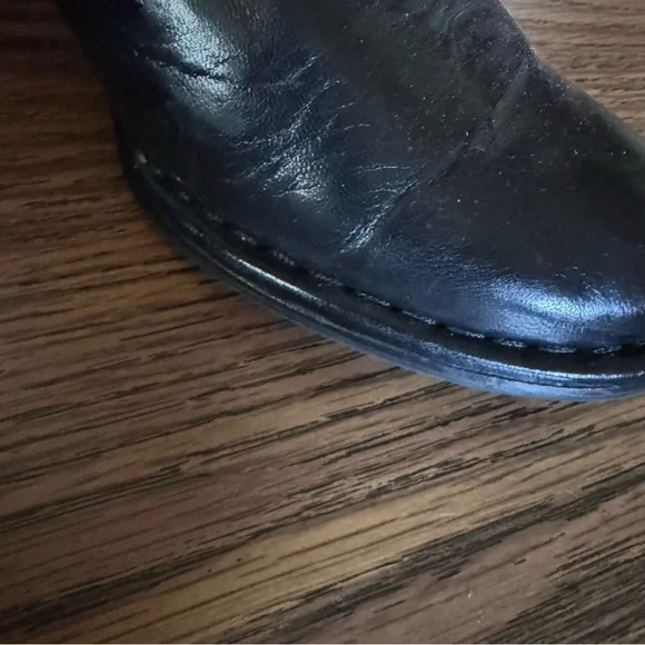 Frye Rory Scrunch Black Leather Boots 9 - Picture 9 of 15